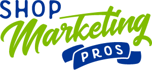 Shop Marketing Pros branded green and blue logo