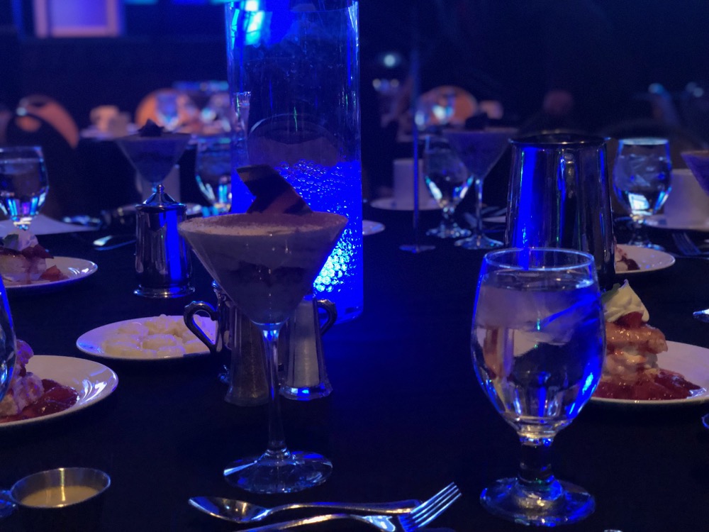 Table setup at the 2019 VisionKC Awards Banquet