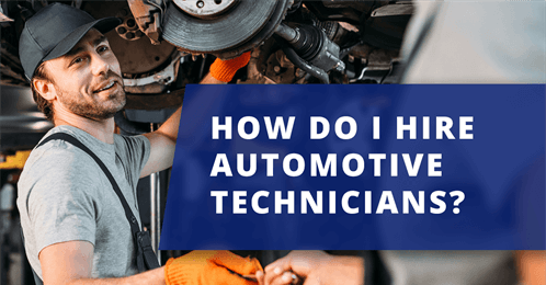 Auto Tech Recruitment Campaign Kit graphic with mechanic working under vehicle on brakes