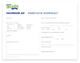 blank Facebook Ad Wireframe Worksheet with SMP logo